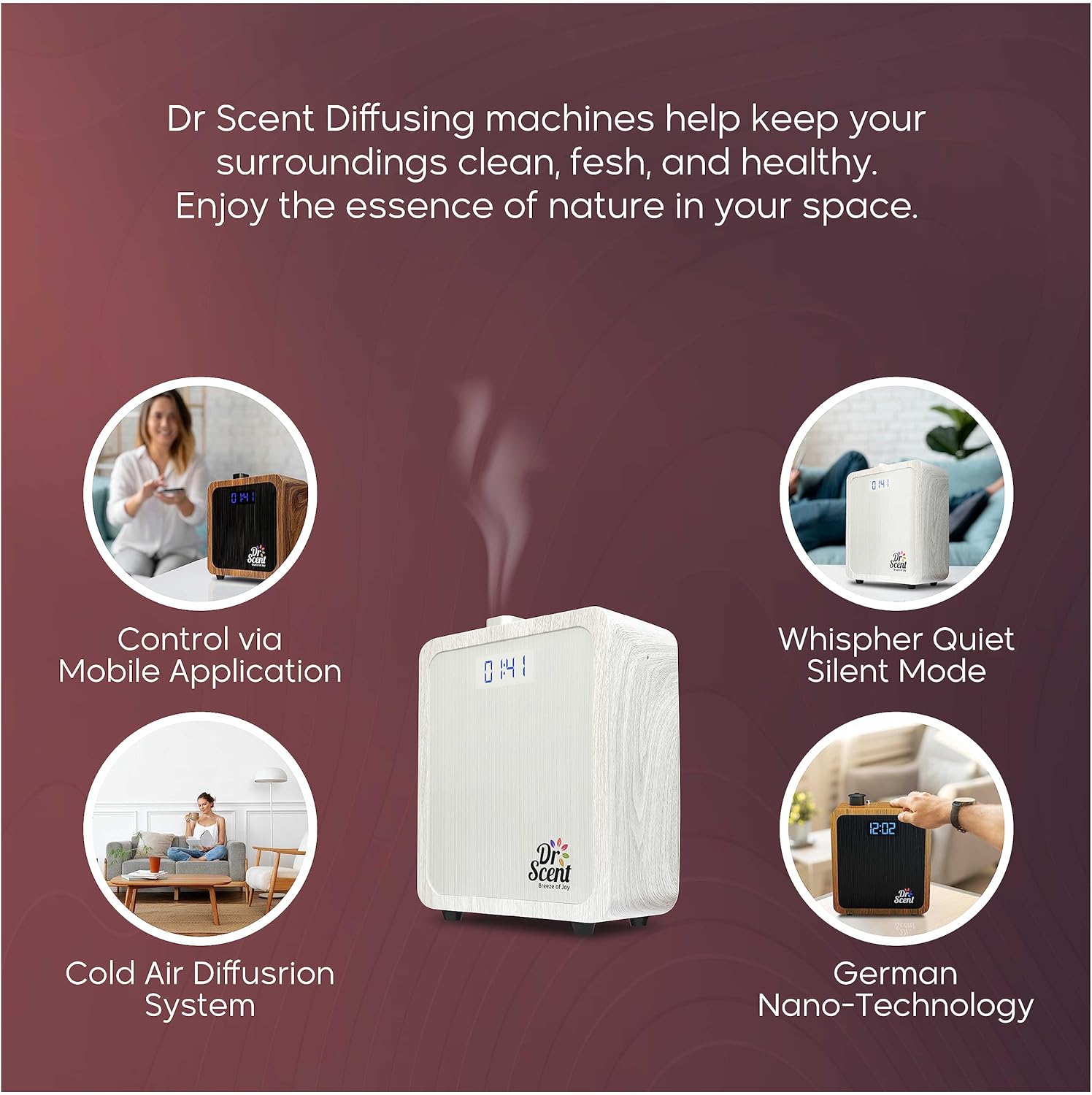 Dr.Scent Essential Oil Diffuser Fragrance Machine Medium Dr.Scent Essential Oil Diffuser Fragrance Machine Medium