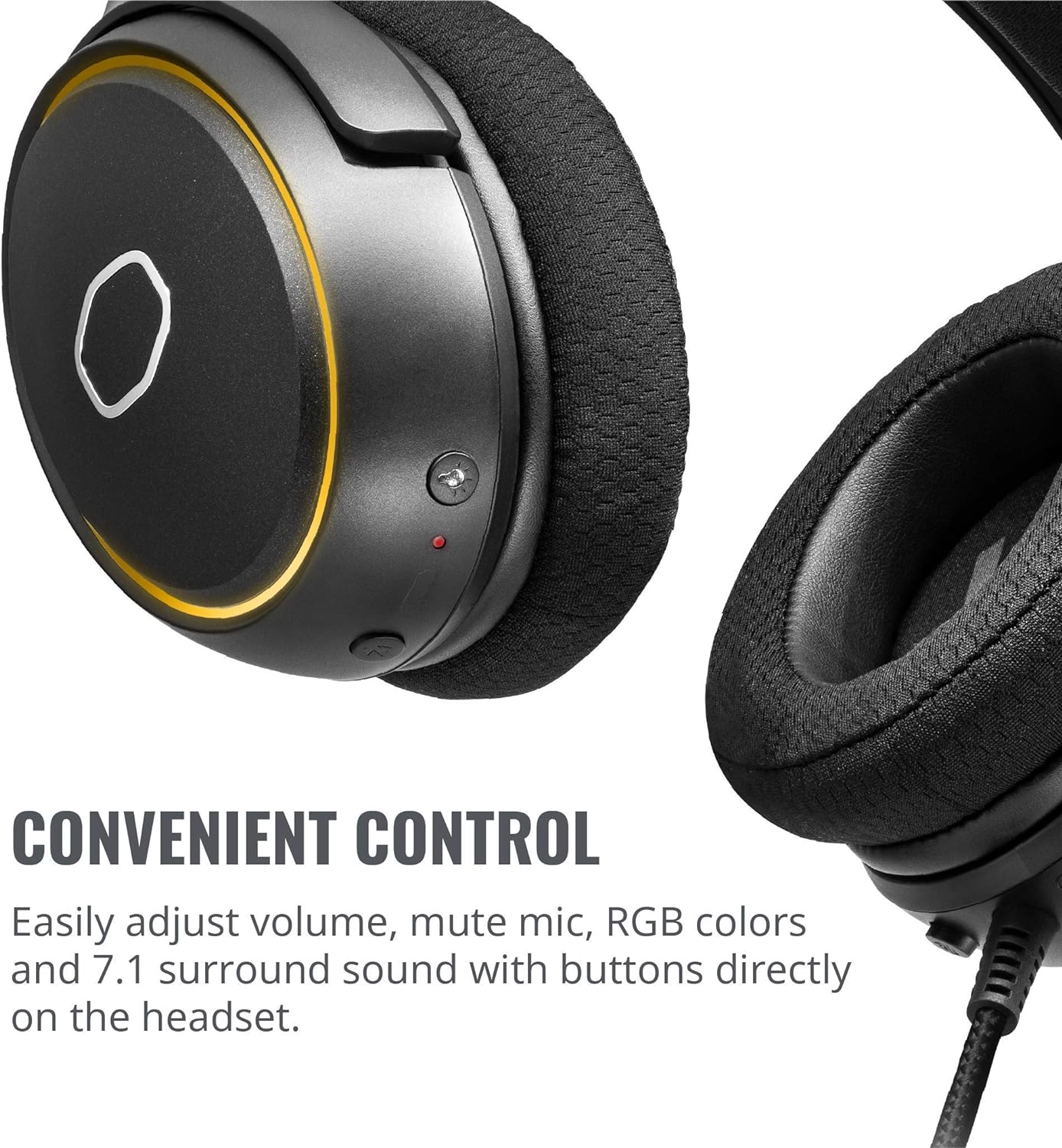 Cooler Master RGB Virtual 7.1 Surround Sound Omnidirectional Mic and USB Connectivity Multiplatform Compatibility Gaming Headset