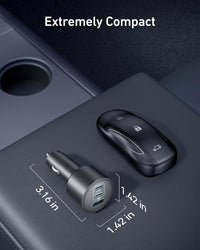 شاحن سيارة أنكر 167.5 واط بثلاثة منافذ USB-C – 100 واط + 45 واط + 22.5 واط