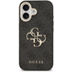 كوفر GUESS MagSafe 4G من الجلد الصناعي لهاتف ايفون 17 - أسود