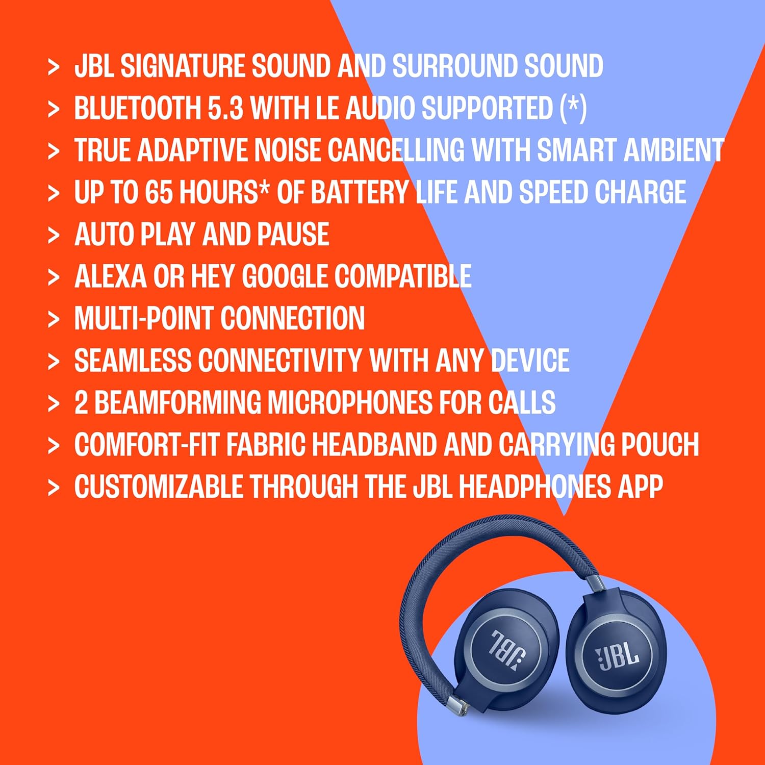 JBL Live 770NC Wireless Over-Ear Headphones ANC JBL Live 770NC Wireless Over-Ear Headphones ANC