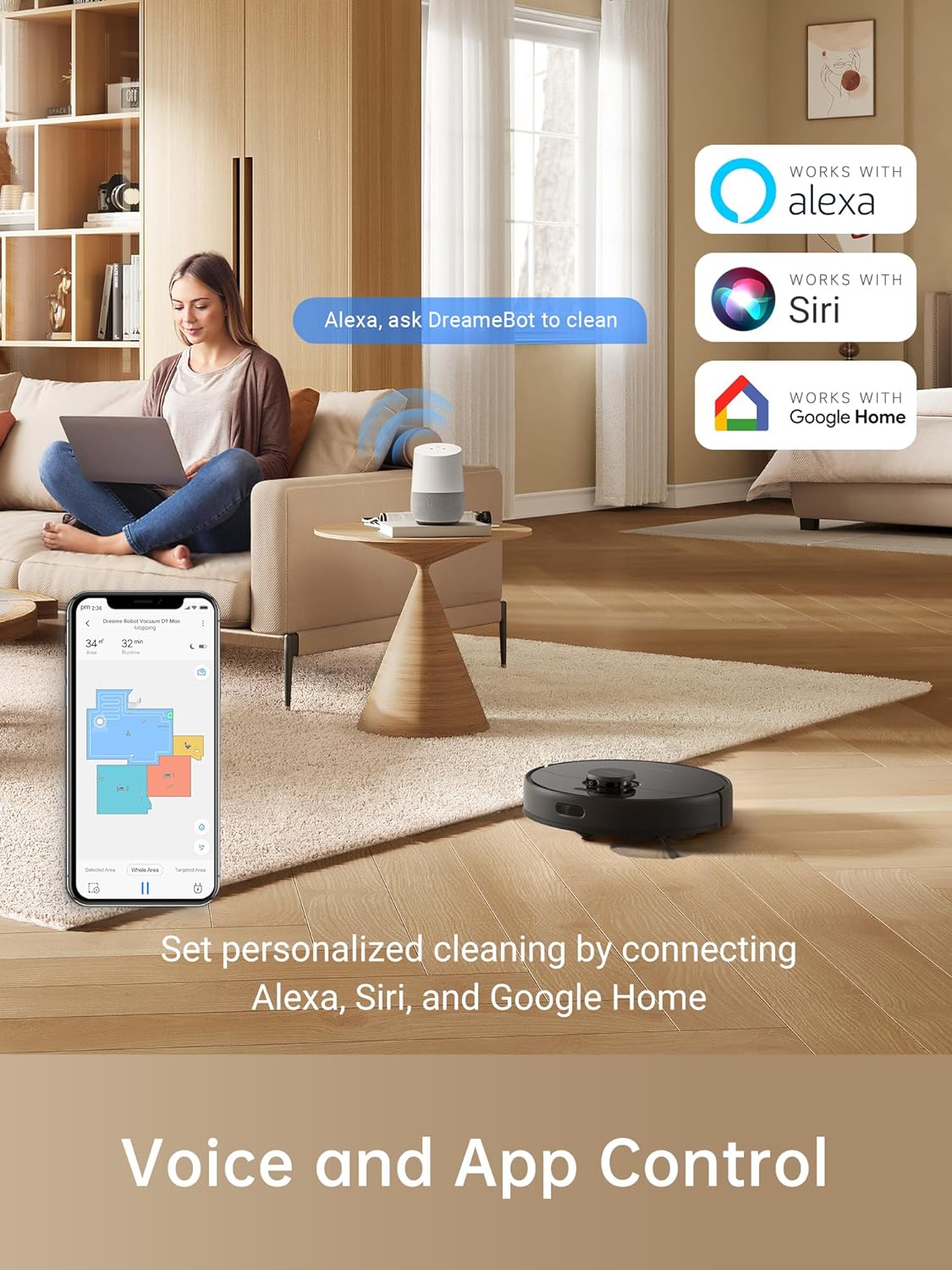 Dreame D9 Max Robot Vacuum & Mop Combo - Black Dreame D9 Max Robot Vacuum & Mop Combo - Black
