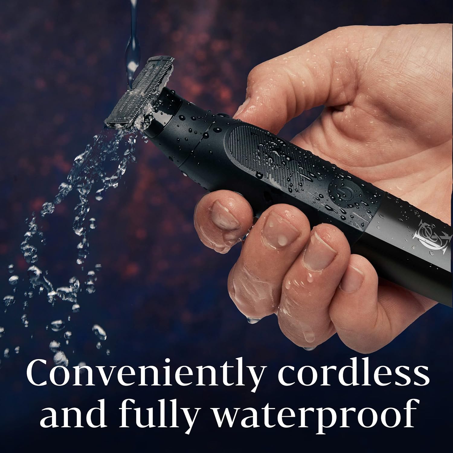 ماكينة تشذيب اللحية King C. Gillette All-in-One: لاسلكية، مقاومة للماء، شفرة رباعية الأبعاد - سوداء