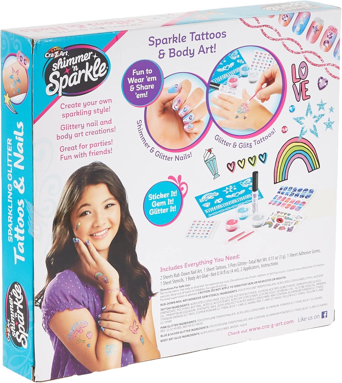 أظافر لامعة ووشوم للجسم من مجموعة Shimmer 'N Sparkle Glitter | متعة للأطفال أظافر لامعة ووشوم للجسم من مجموعة Shimmer 'N Sparkle Glitter | متعة للأطفال