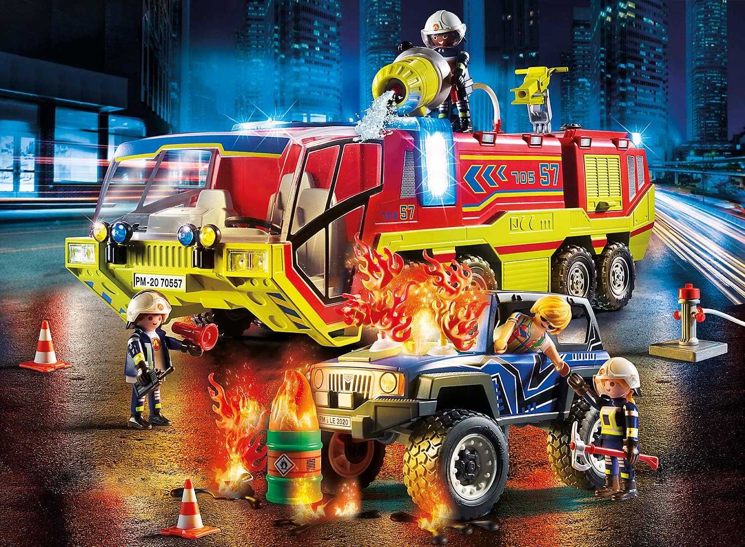 Playmobil Fire Truck with LKW - Firefighter Toy