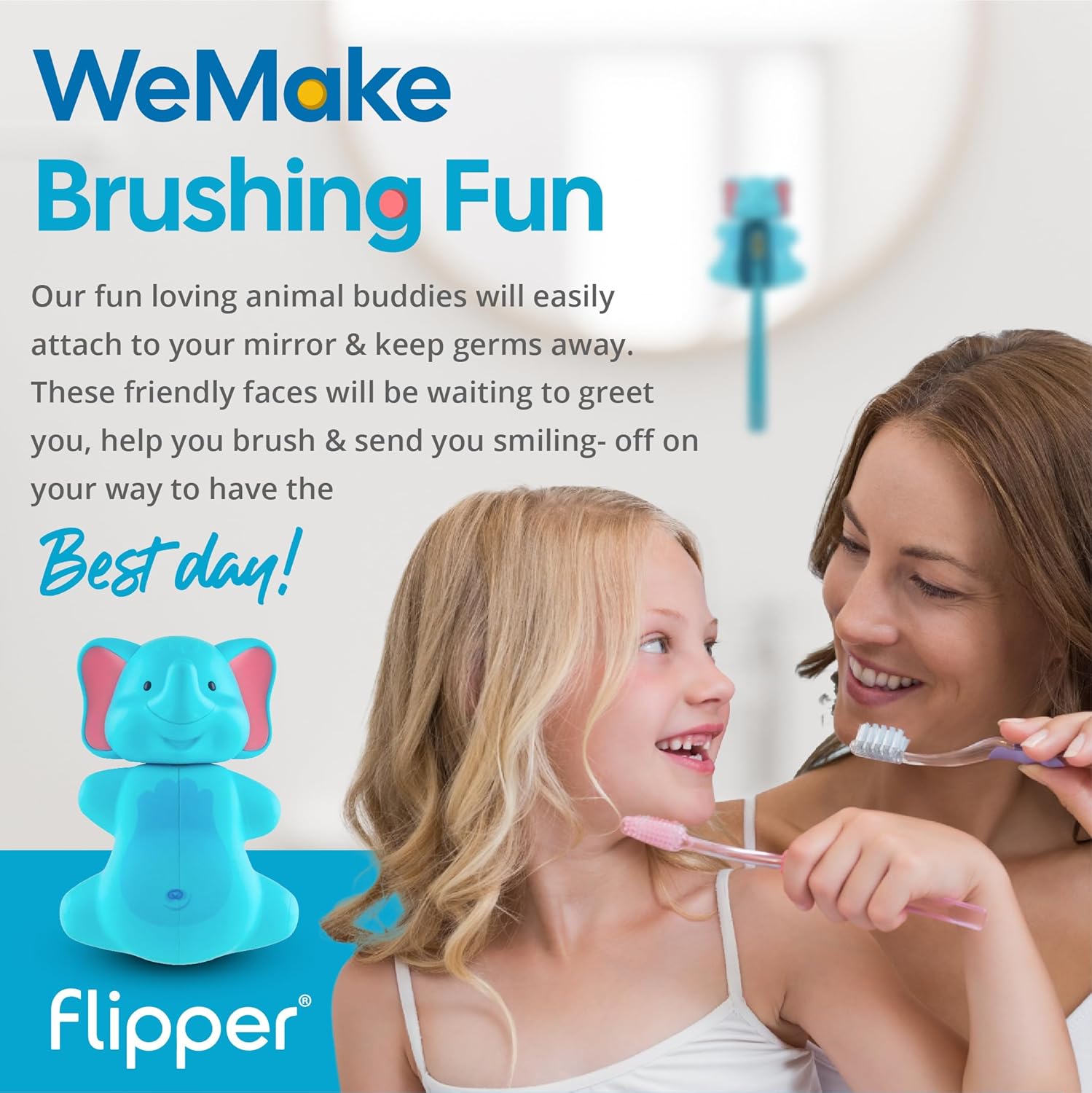 غطاء فرشاة Flipper للأطفال مع حامل شفط - تصميم سلحفاة