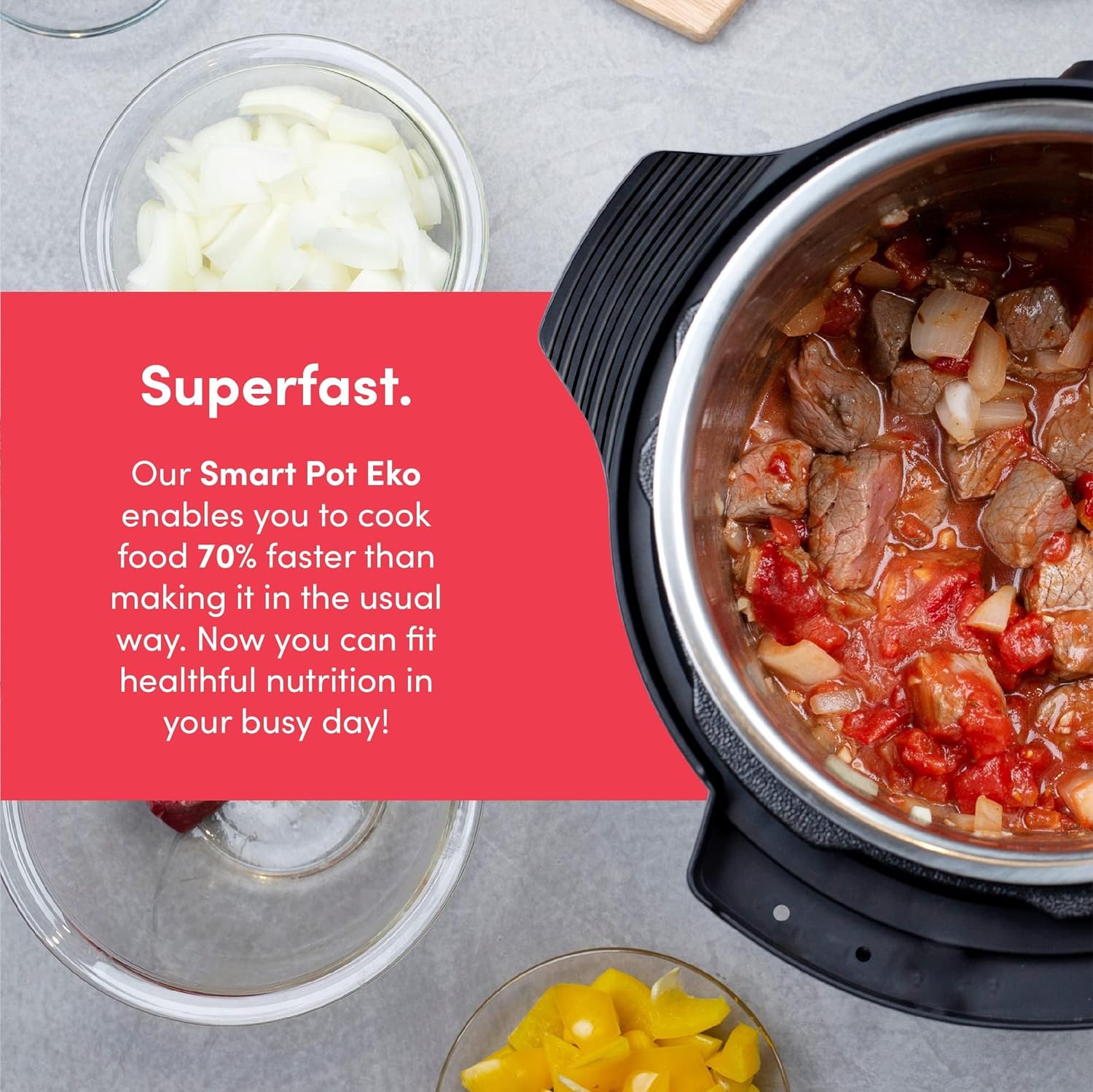 Nutricook Smart Pot Eko 6L / Electric Pressure Cooker - Silver Nutricook Smart Pot Eko 6L / Electric Pressure Cooker - Silver