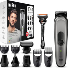 Braun: 10-in-1 Series 7 Grooming Kit for Men - Beard Trimmer, , Nose Trimmer - Dark Grey