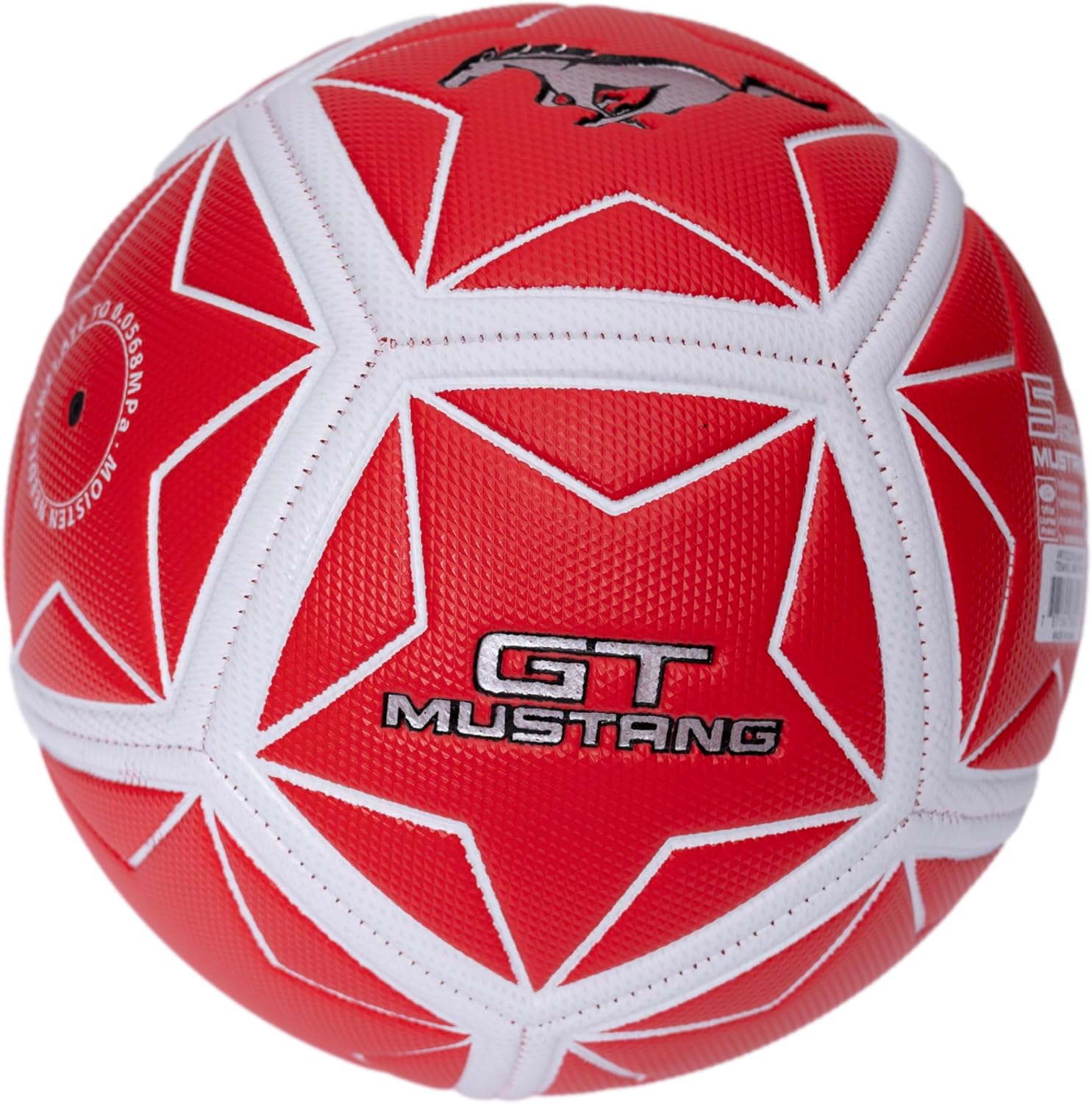 كرة أطفال Mustang حمراء بنقشة شبكية لعمر 18 شهر+