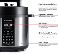 Nutricook Smart Pot 2 / 8L / Electric Pressure Cooker - Silver