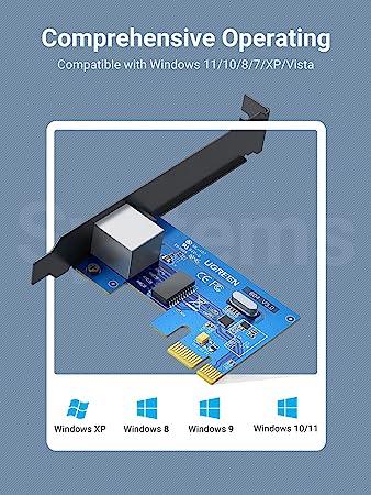 محول شبكة يوجرين PCI Express جيجابت - 10/100/1000Mbps