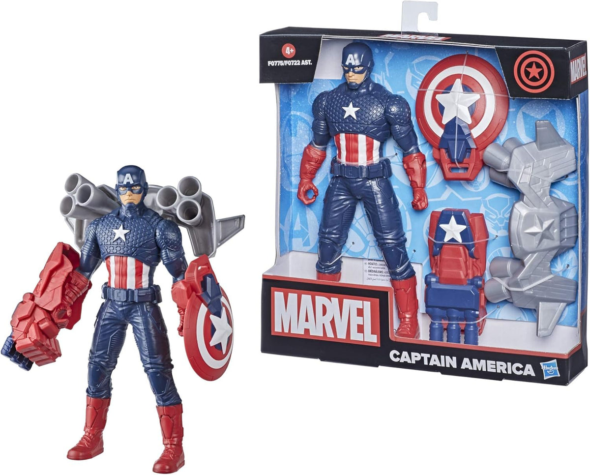 Hasbro Mvl 9.5in Figure With Gear Captain America Hasbro Mvl 9.5in Figure With Gear Captain America