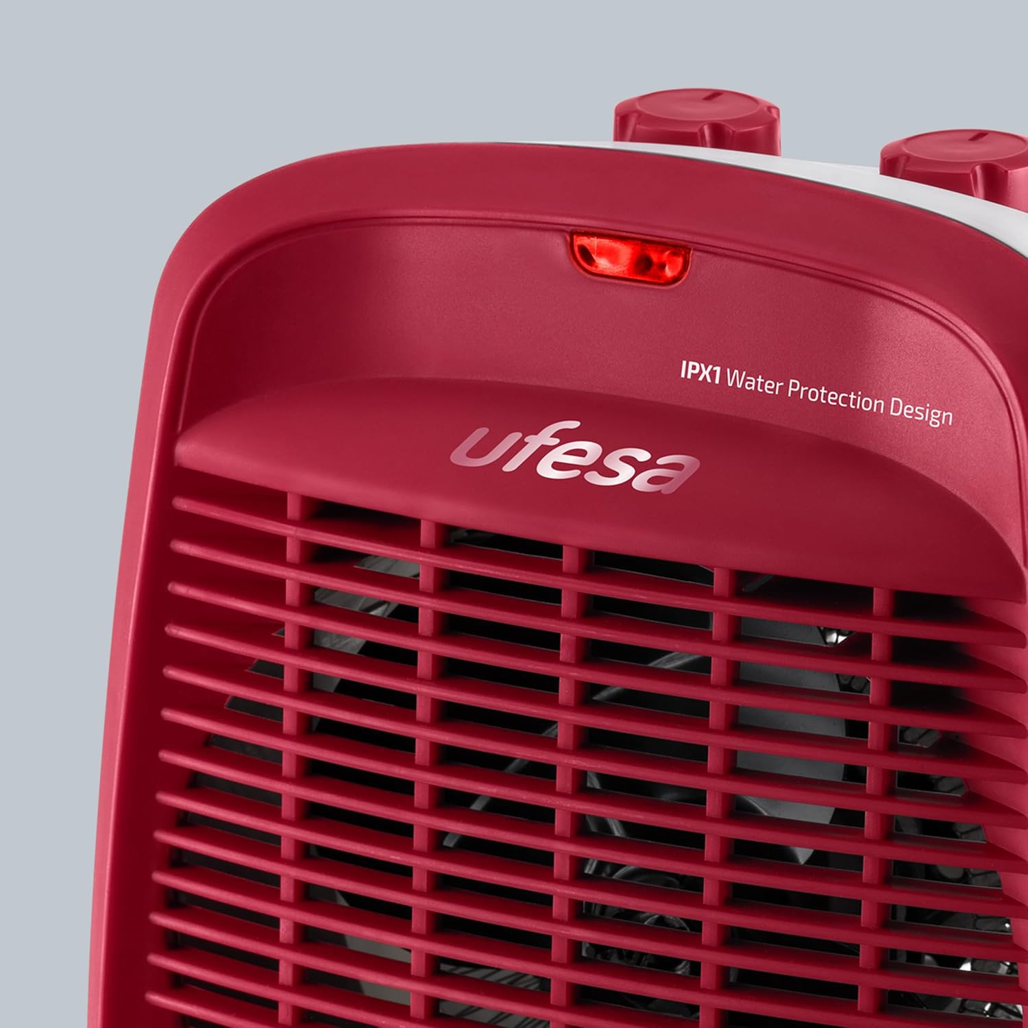 Ufesa Persei Red Electric Heater - 2000W Portable Heater for Small Spaces