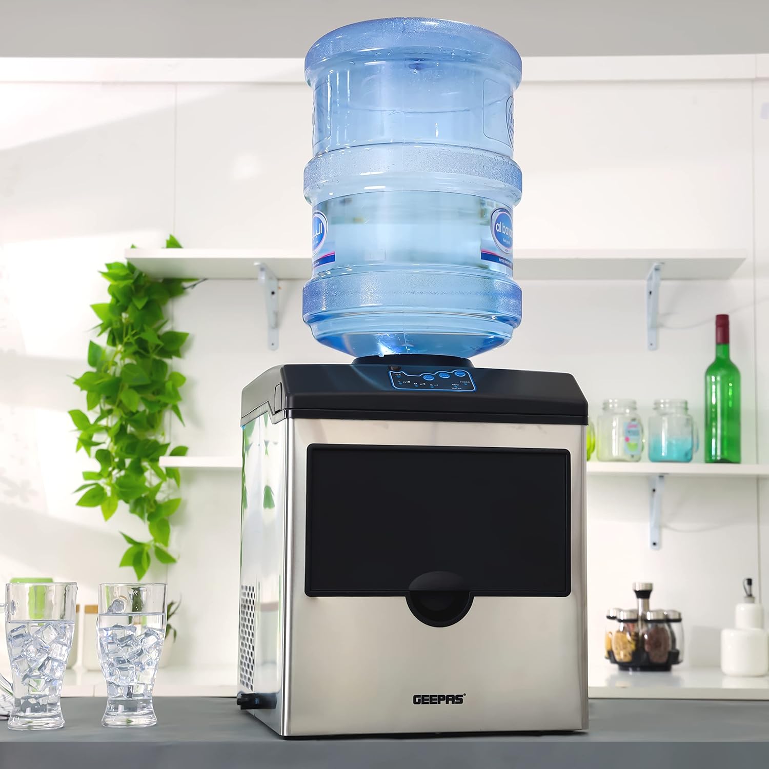 Geepas Ice Maker & Water Dispenser 22kg/Day