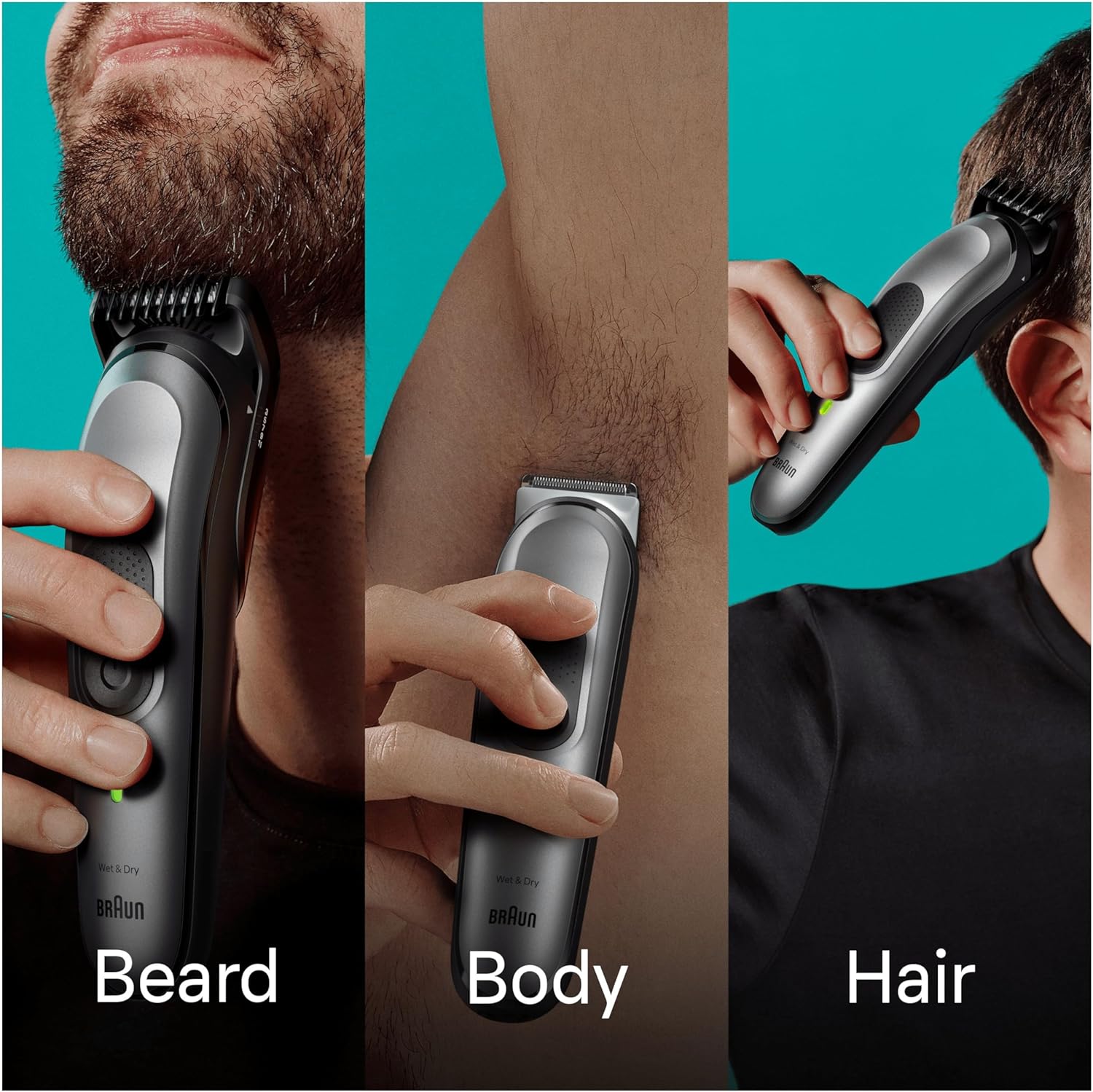 Braun 16-in-1 All-in-One Series 7 Grooming Kit: Beard Trimmer, Hair Clippers - BLACK