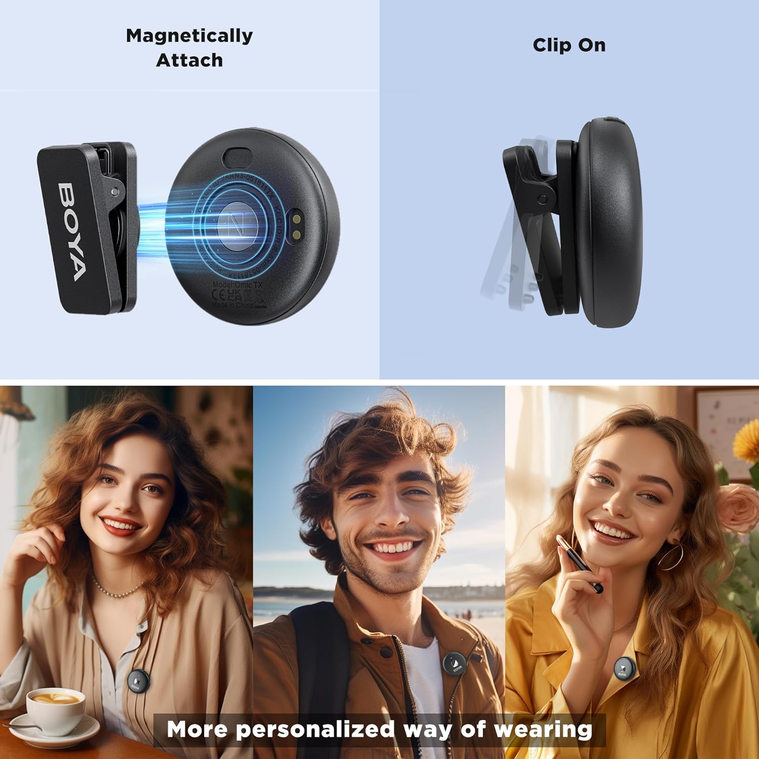 BOYA Wireless Lavalier Microphone for USB C Android Smartphone Clip on Microphone for Type C BOYA Wireless Lavalier Microphone for USB C Android Smartphone Clip on Microphone for Type C