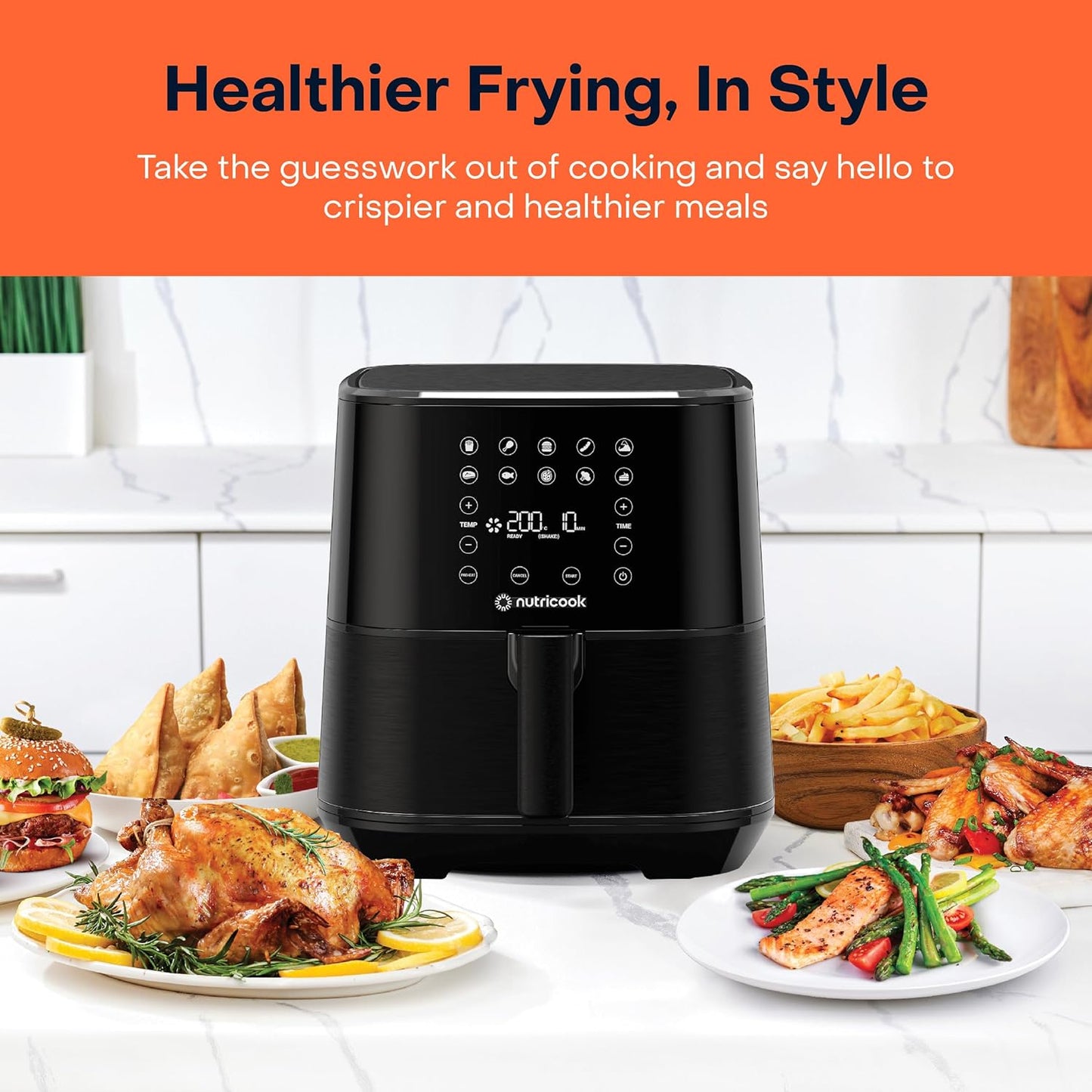 Nutricook Rapid AirfryeR2 / مقلاة عميقة تقليدية سعة 5.5 لتر - أسود