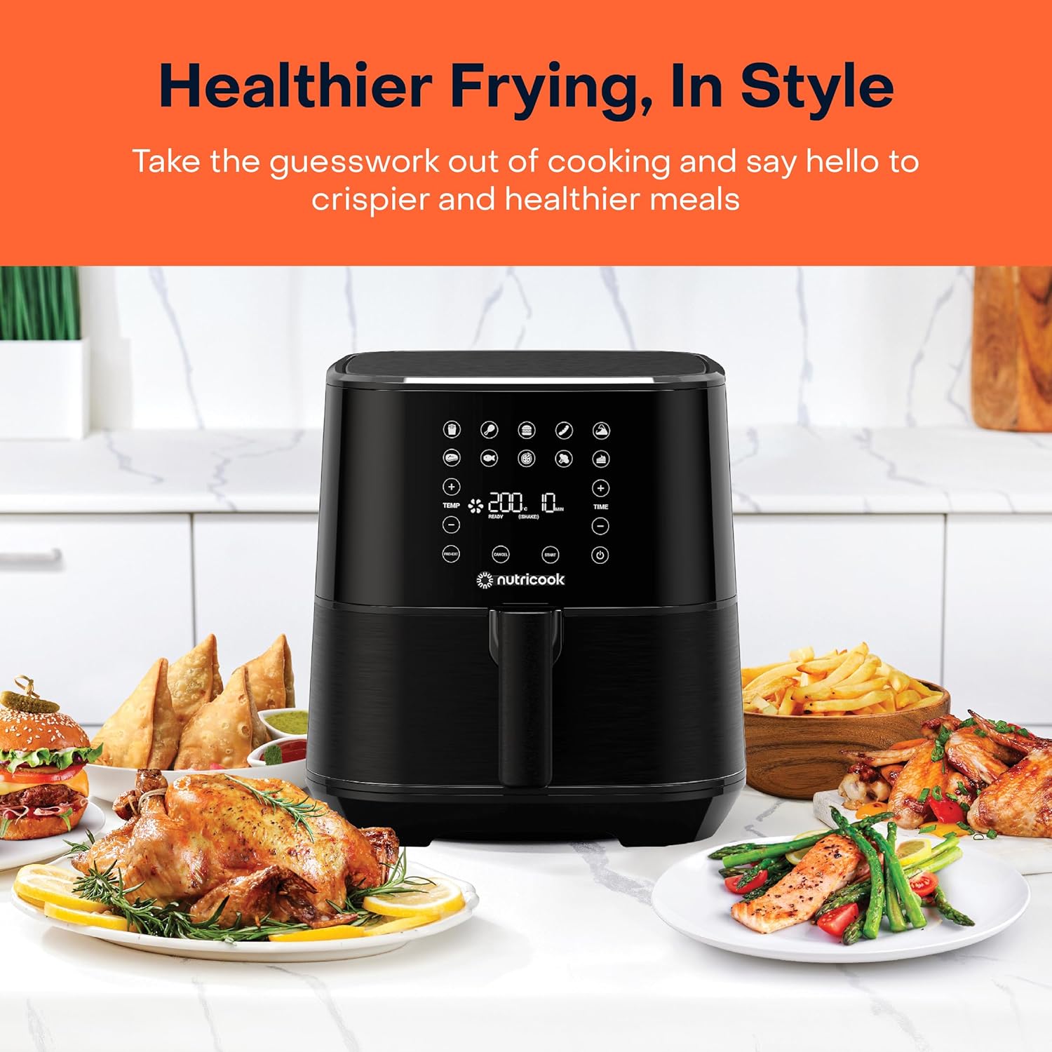 Nutricook Rapid AirfryeR2 / مقلاة عميقة تقليدية سعة 5.5 لتر - أسود