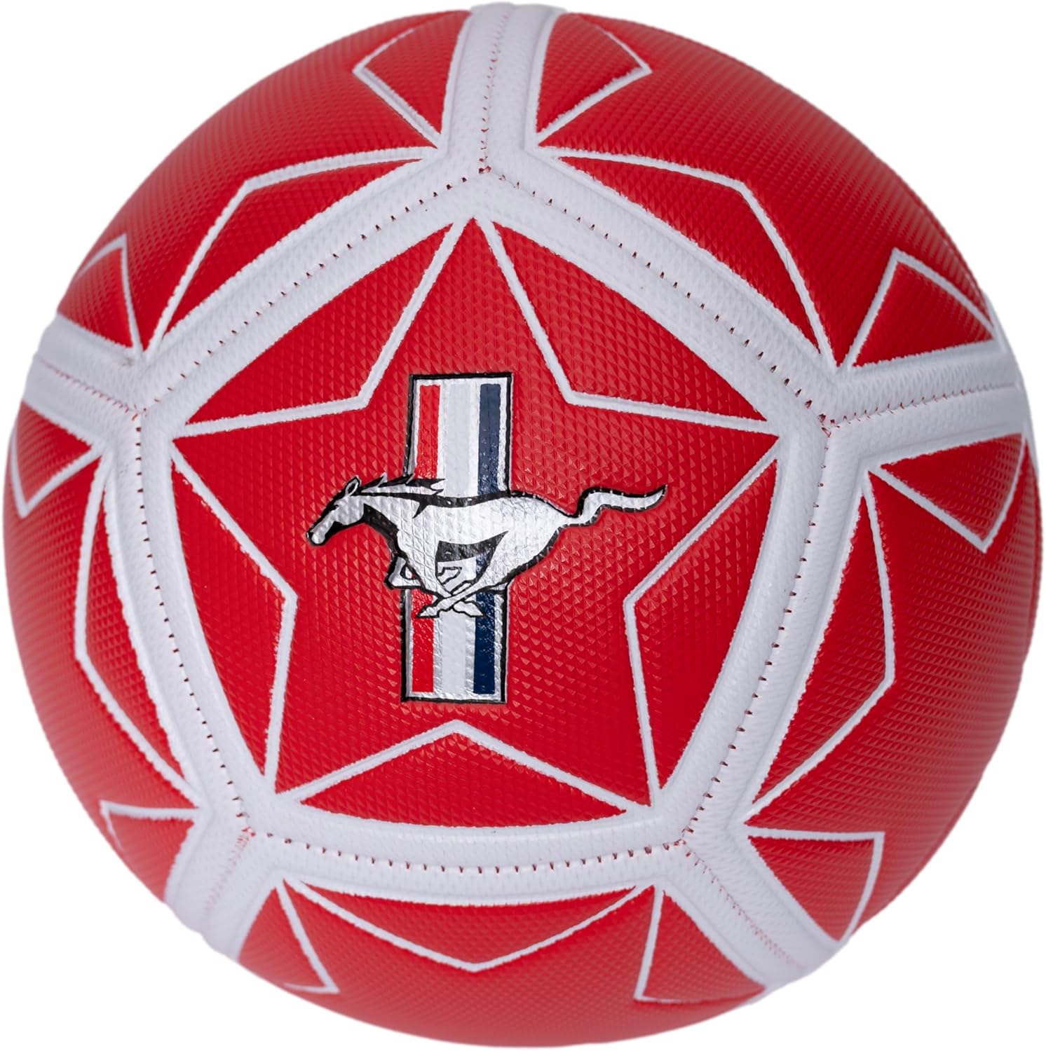 كرة أطفال Mustang حمراء بنقشة شبكية لعمر 18 شهر+