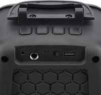 Geepas Portable Bluetooth Speaker with Microphone – GMS11156 | USB/TF/FM/AUX | LED Light | 10W | 30M Range | Black