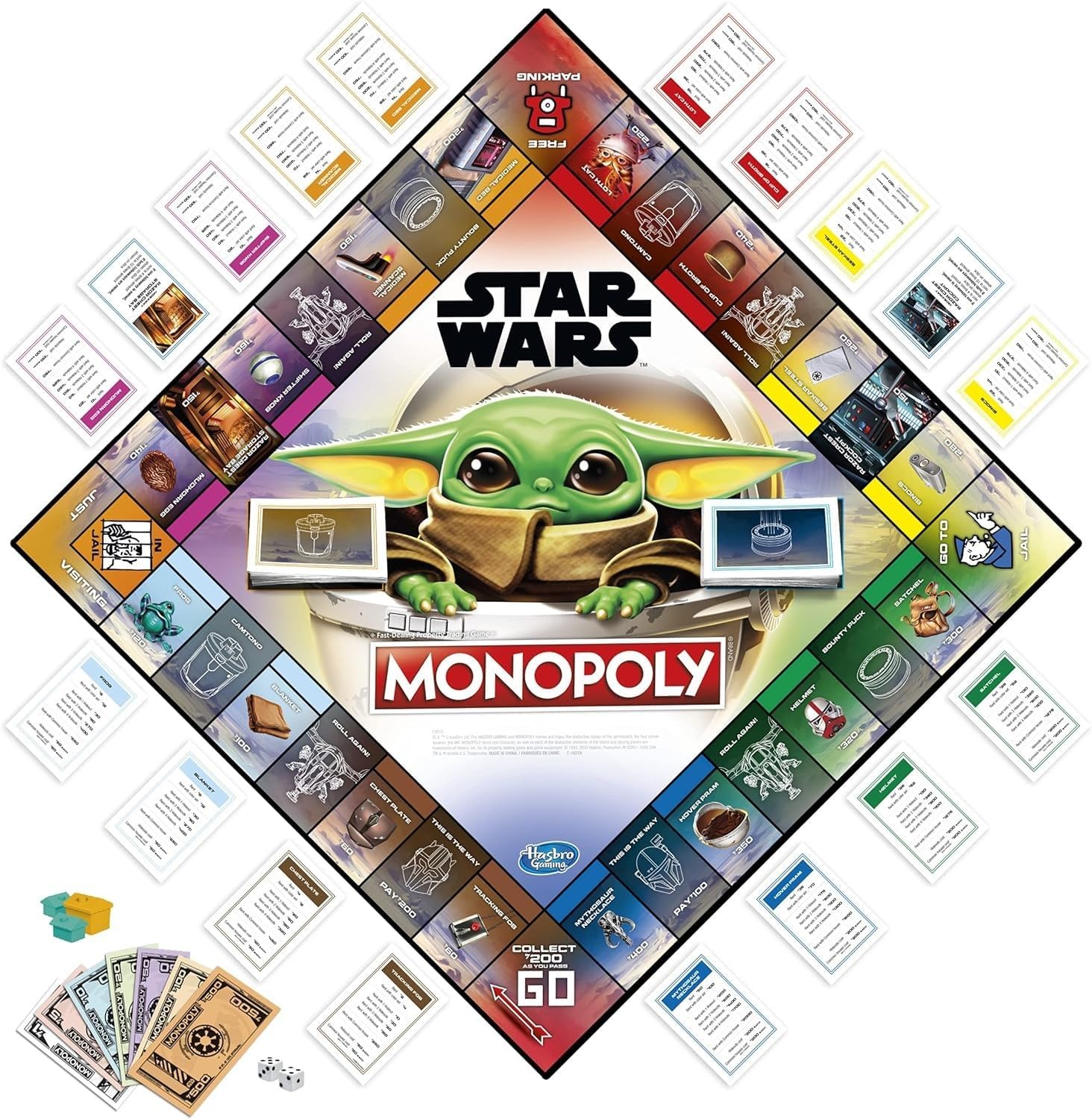 Hasbro Monopoly Star Wars The Child Edition Board Game Hasbro Monopoly Star Wars The Child Edition Board Game