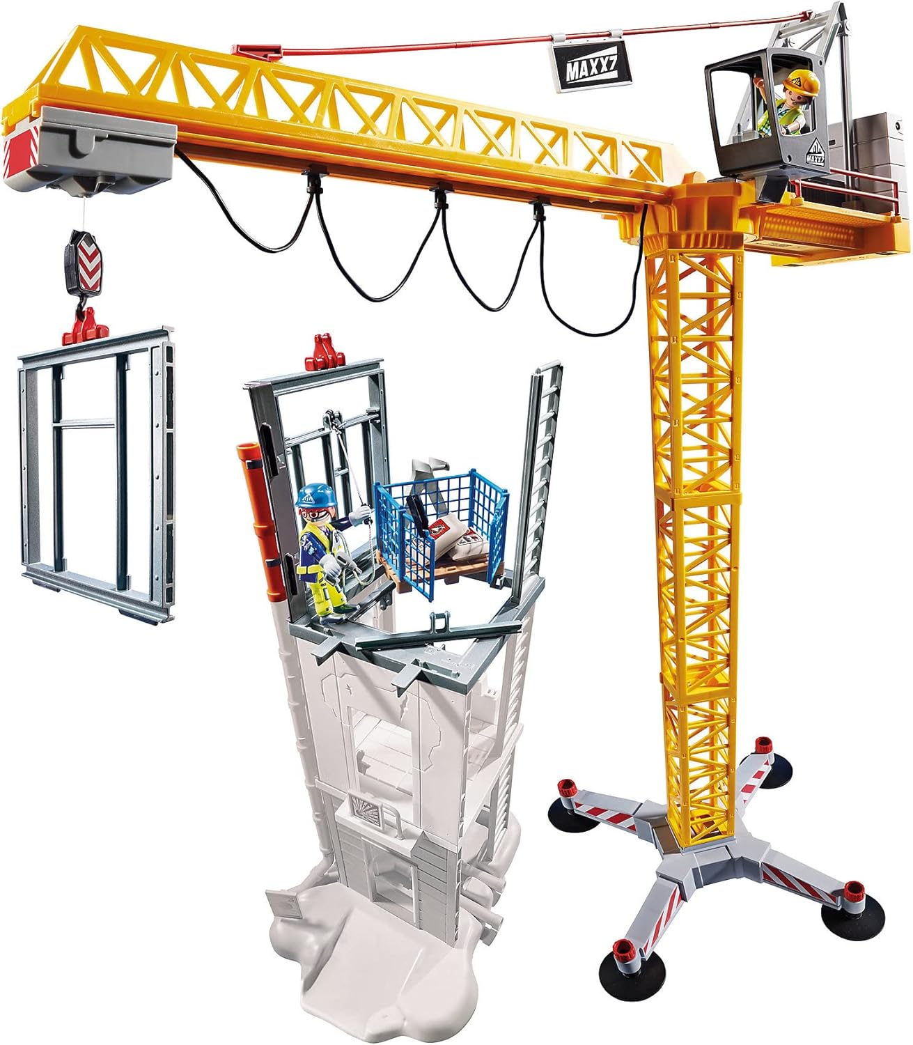 PLAYMOBIL RC Crane with Building Section - Remote-Controlled Toy PLAYMOBIL RC Crane with Building Section - Remote-Controlled Toy