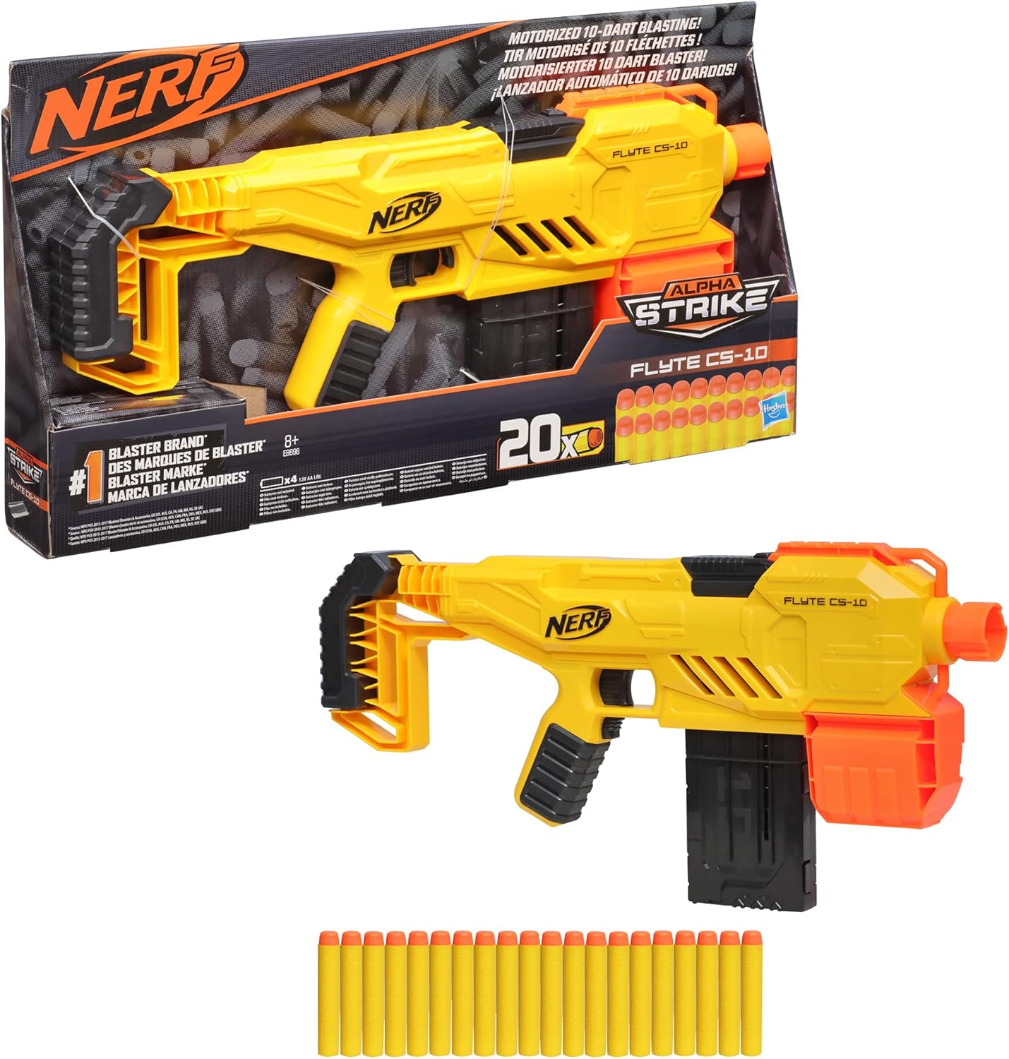 Hasbro Nerf Alpha Strike Flyte CS-10 Motorized Blaster Hasbro Nerf Alpha Strike Flyte CS-10 Motorized Blaster