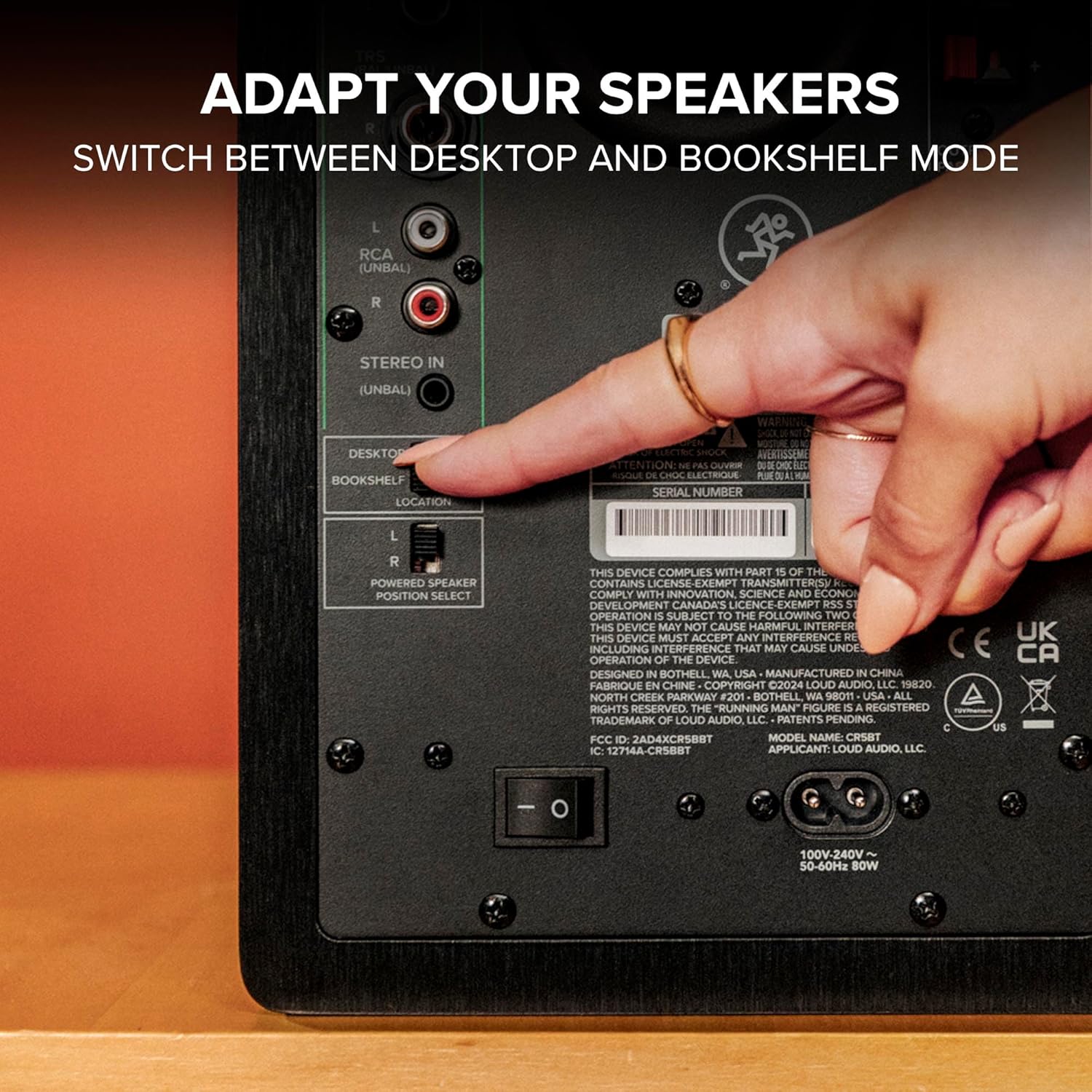 سماعات استوديو ماكي CR5BT مقاس 5.25 بوصة مزودة بتقنية بلوتوث وتحكم في النغمات