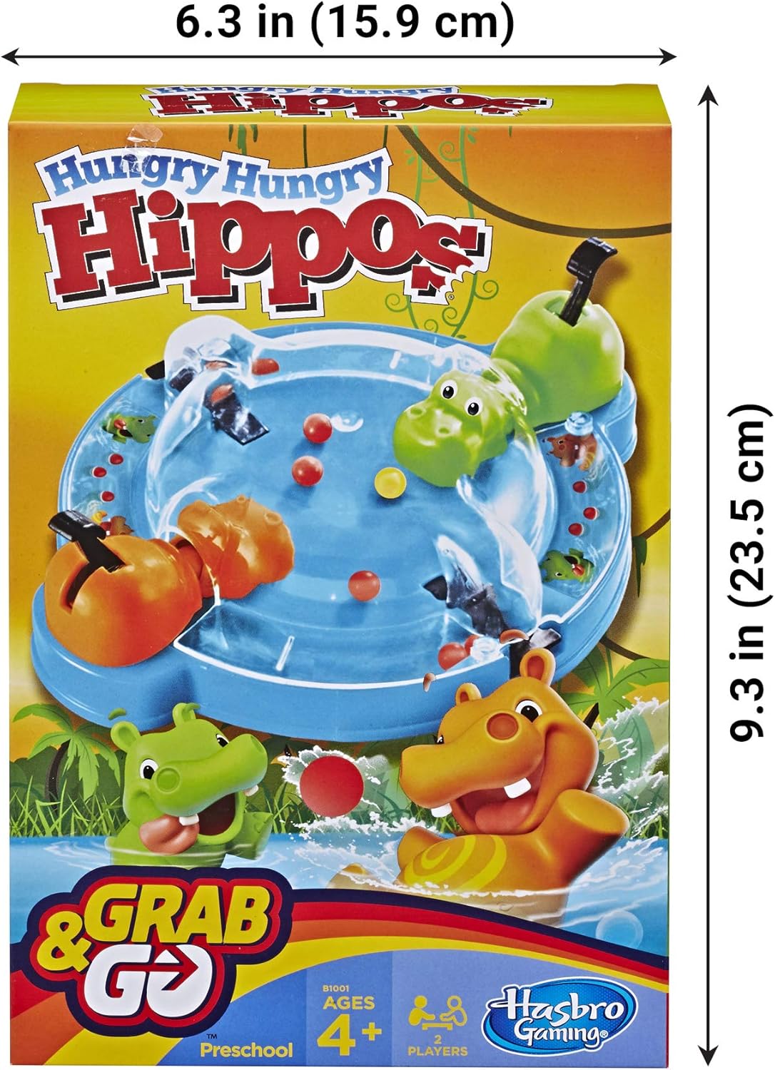 Hasbro Hungry Hungry Hippos Grab & Go Game