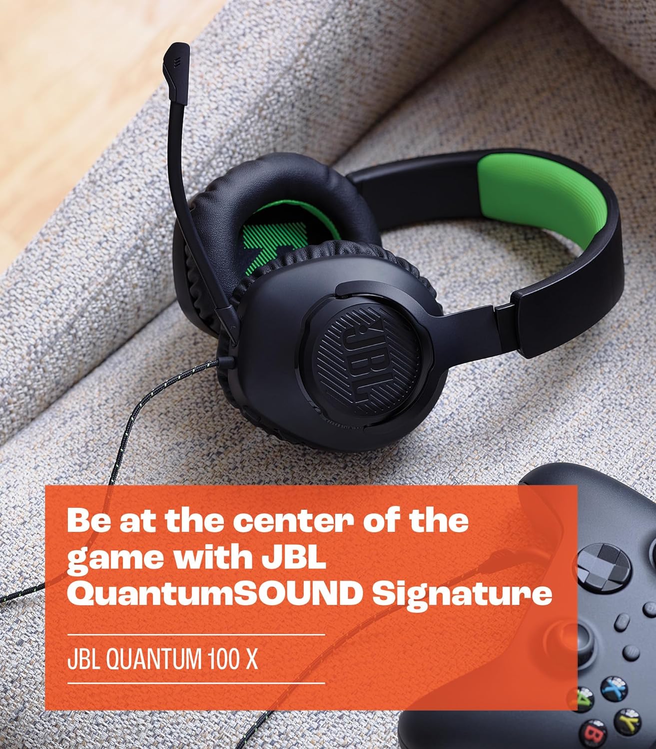 JBL Quantum 100X  Wired over-ear gaming headset with a detachable mic