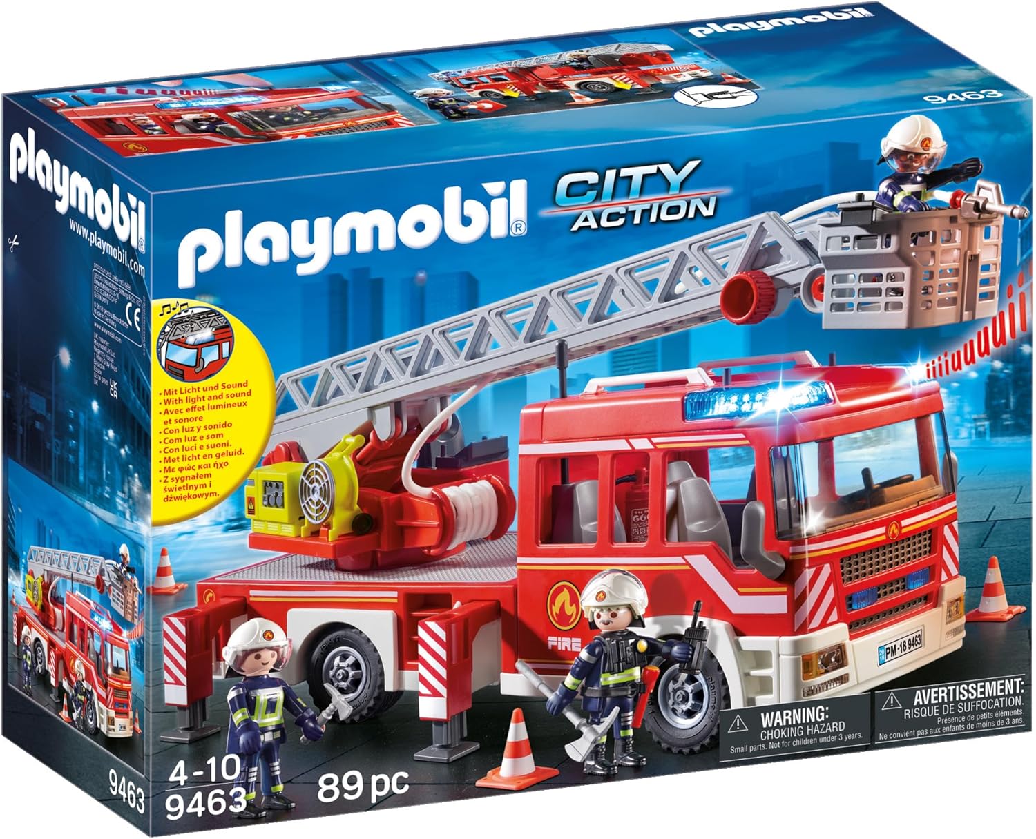 Playmobil Fire Ladder Unit - Firefighting Toy Set