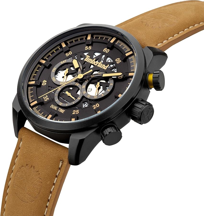 Timberland TDWGF2100602 Men’s Watch – Leather, 44mm Timberland TDWGF2100602 Men’s Watch – Leather, 44mm