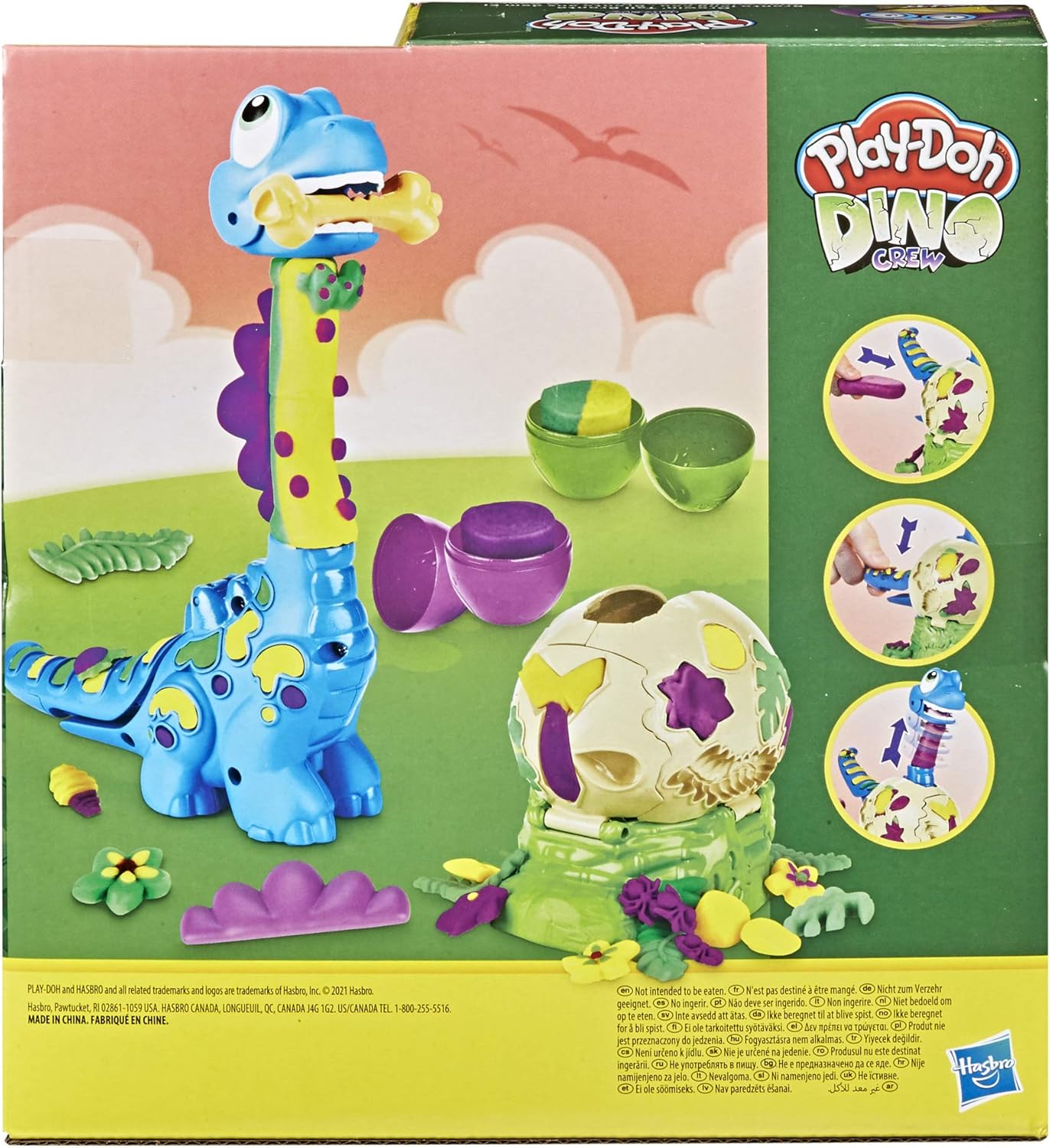 Hasbro Play-Doh Dino Crew Growin' Tall Bronto - Dinosaur