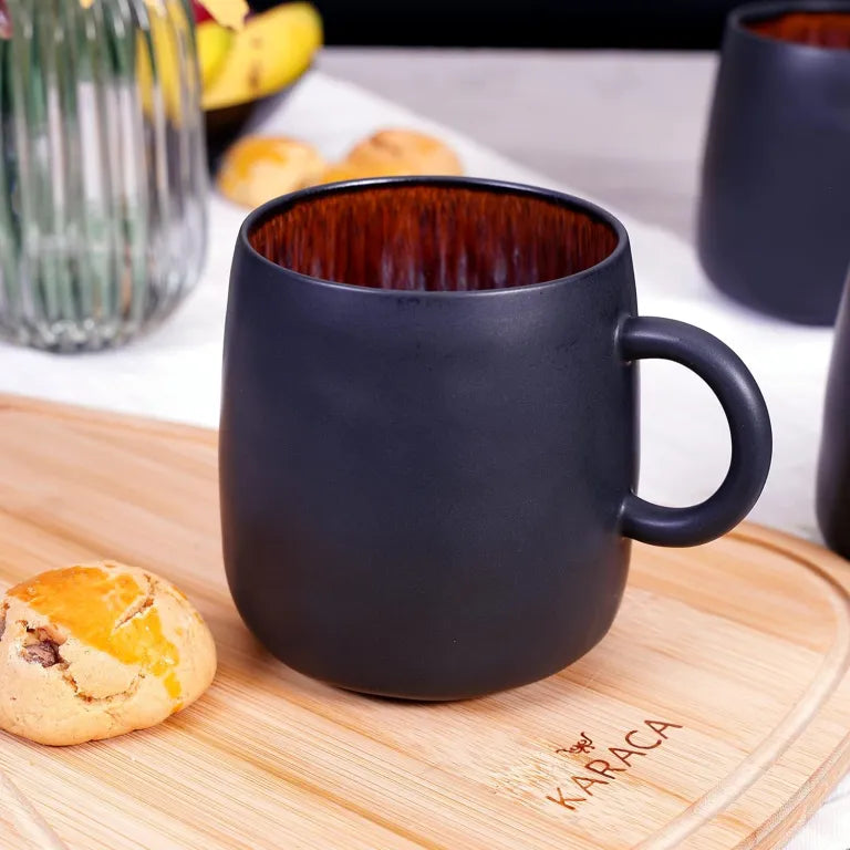 KARACA Galactic Black Mug – Elegant Reactive Glaze KARACA Galactic Black Mug – Elegant Reactive Glaze