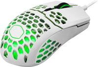 ماوس الألعاب Cooler Master MM711 Matte White RGB 60G مع ماوس ألعاب خفيف الوزن بدقة 16000 نقطة في البوصة 
