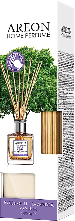 Areon Patchouli, Lavender & Vanilla 150 Ml Home Perfume Sticks, 10 Reed Sticks