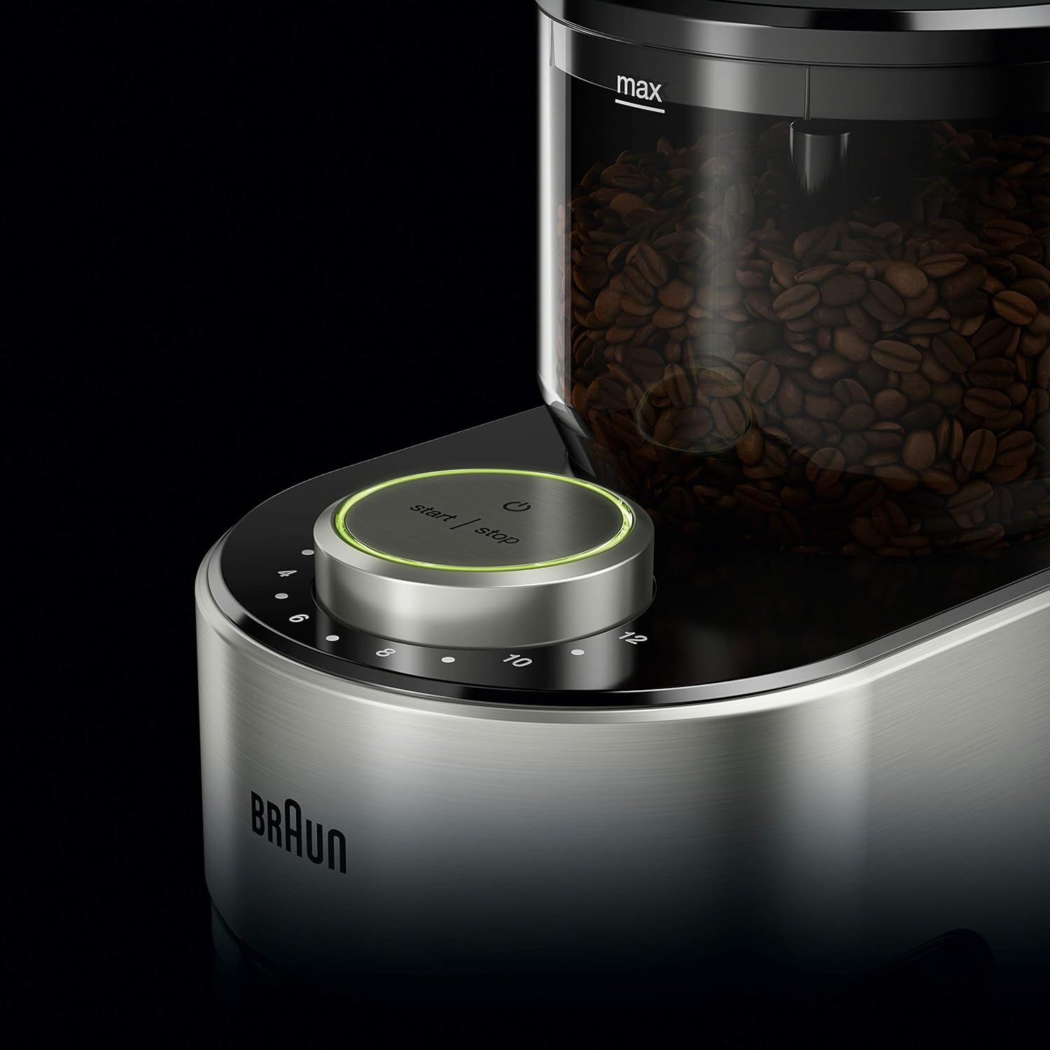 Braun Burr Coffee Grinder 110W 220g 15 Grind Settings Cup Selector – Silver (KG7070)