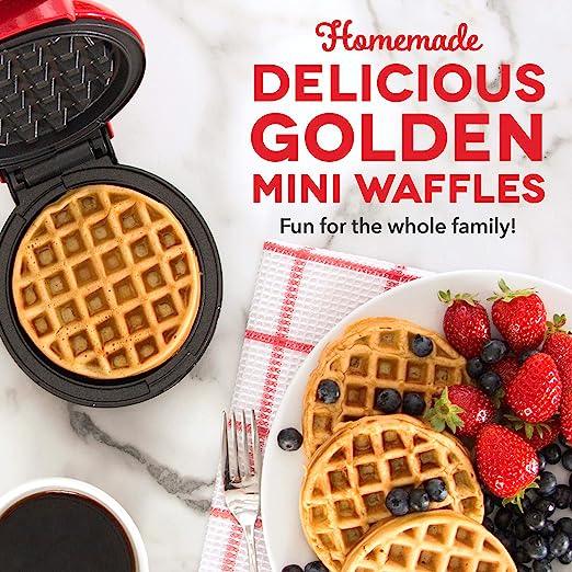 Dash MINI WAFFLE MAKER - RED Dash MINI WAFFLE MAKER - RED
