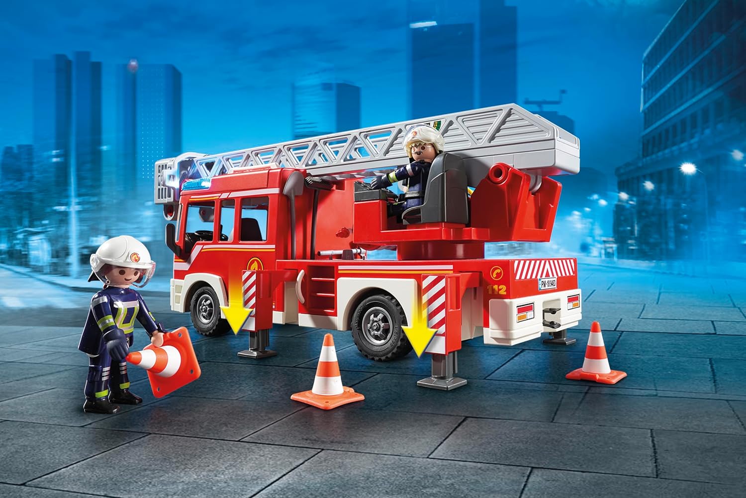 Playmobil Fire Ladder Unit - Firefighting Toy Set