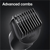 Braun: 9-in-1 Men's Grooming Kit ,Beard Trimmer, Hair Clippers, Ear & Nose Trimmer - Black/Blue