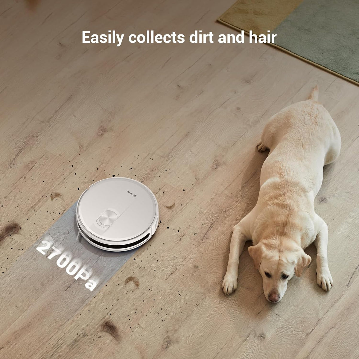 EZVIZ Robot Vacuum Cleaner with 2700 Pa Suction Power Self-Charging Vacuum Cleaner Robot with 800 ml Dust Bag EZVIZ Robot Vacuum Cleaner with 2700 Pa Suction Power Self-Charging Vacuum Cleaner Robot with 800 ml Dust Bag