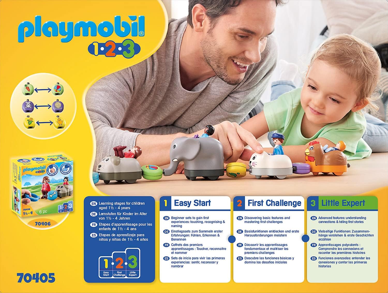 Playmobil 1.2.3 Tierzug - Fun & Educational Toy for Toddlers