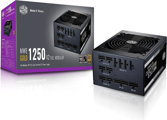 Cooler Master MWE Gold 1250 V2، 1250 واط، معياري بالكامل، معتمد من 80+ Gold 
