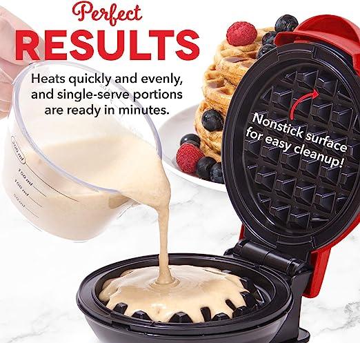 Dash MINI WAFFLE MAKER - RED Dash MINI WAFFLE MAKER - RED