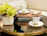 Yolande Olivier 4-piece Coffee Cup Set - Madame Coco JO
