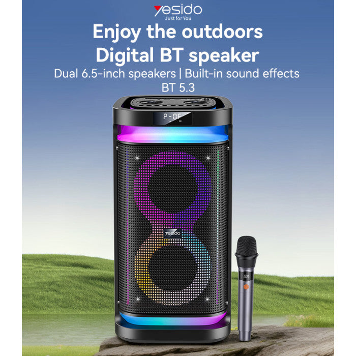 Yesido YSW29 40W RGB Wireless Speaker with Microphone