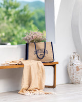 Madame Coco Aventurier Jute Bag Navy Blue Soil Spacious Eco-Friendly Tote
