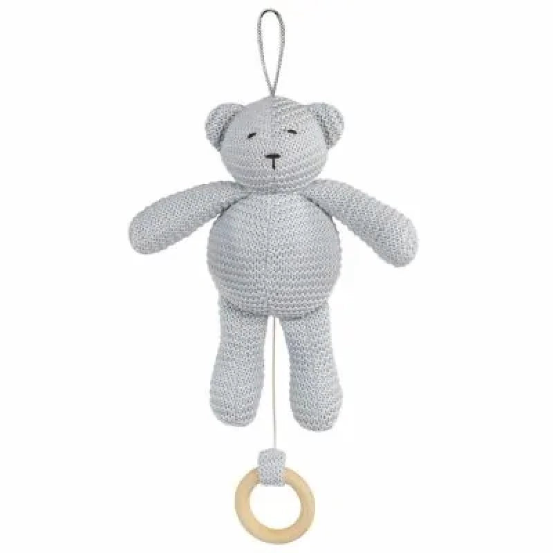 Pasito a Pasito Gray Musical Plush Bear – Soft & Gentle