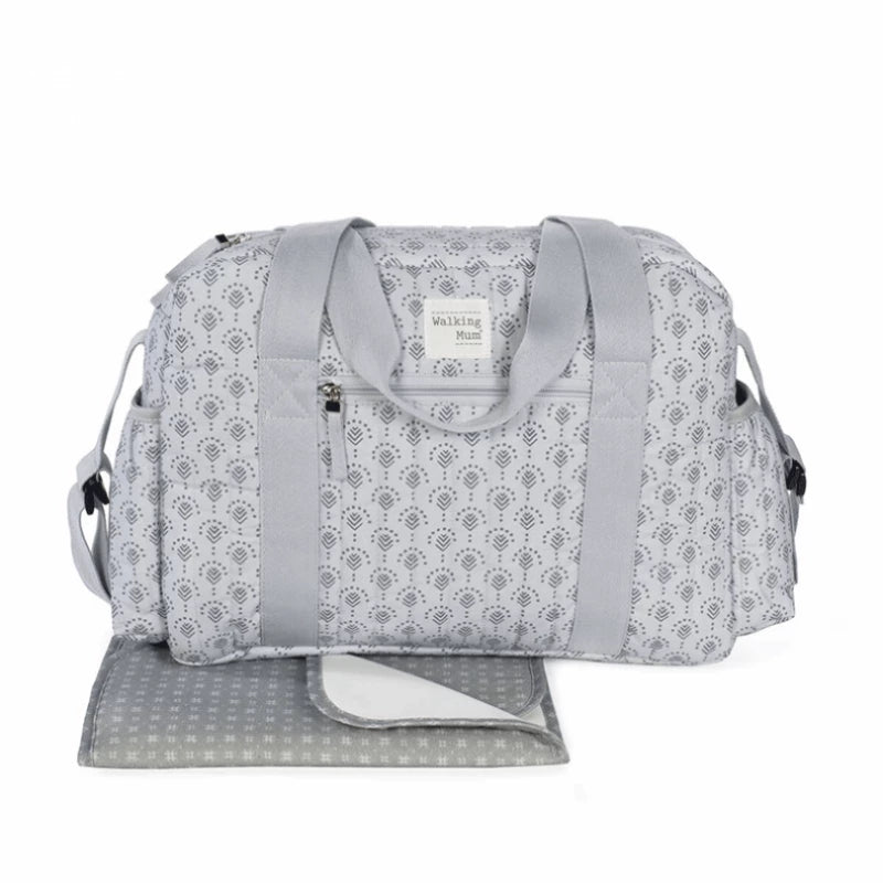 Pasito a Pasito Indian Ash Diaper Bag – Light Gray