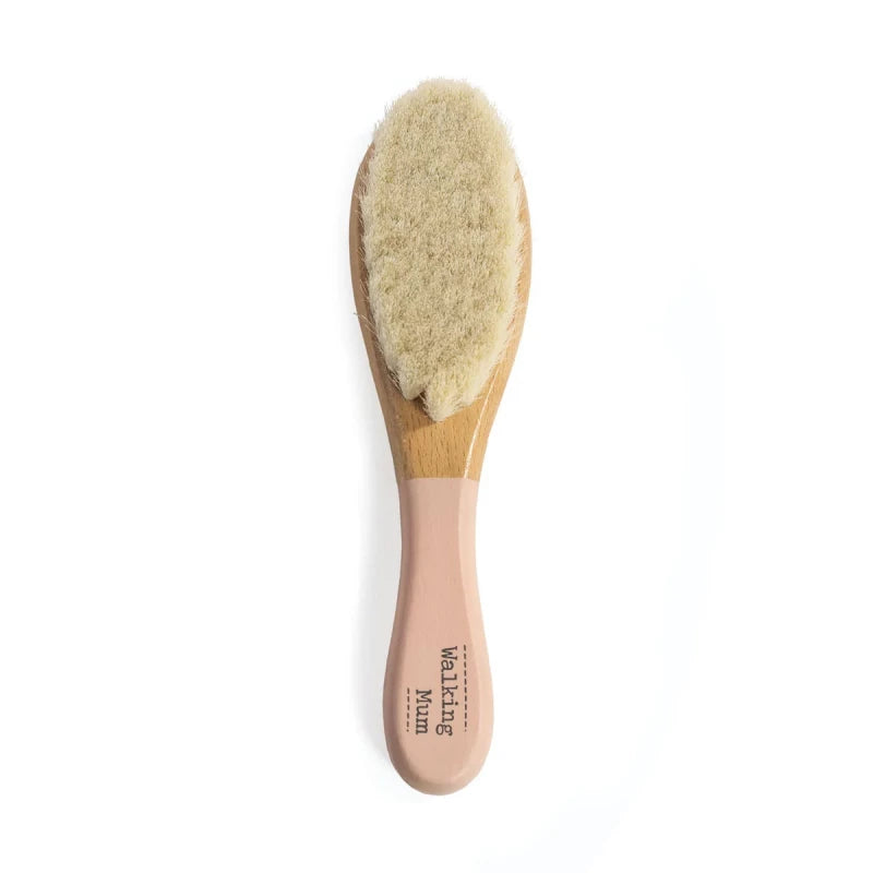 Pasito Wooden Baby Hair Brush – Soft Natural Bristles (Pink)